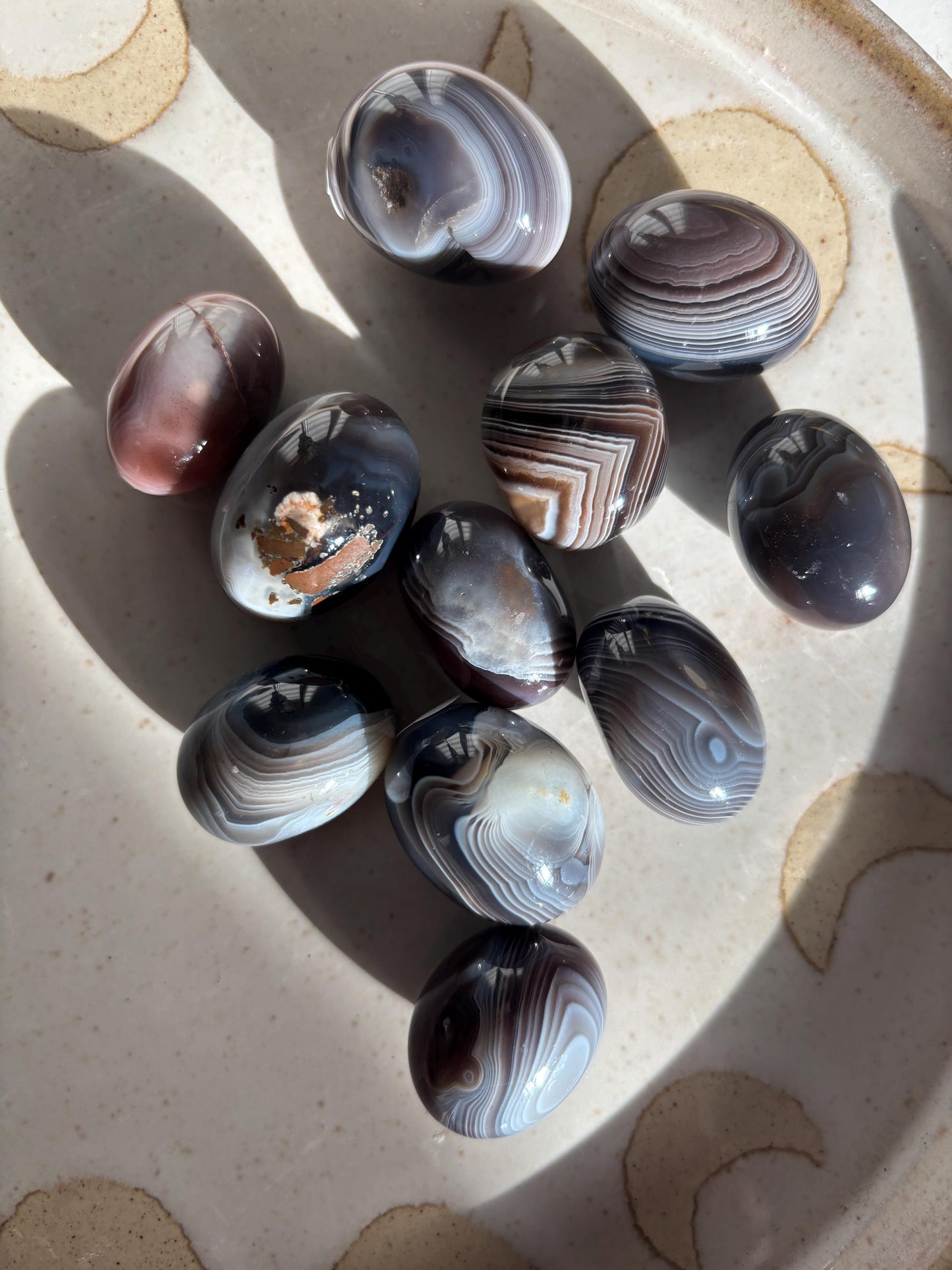 Botswana Agate Tumbles | Crystal Healing | Pocket Crystals | Worry Crystals | Tumblestones | Banded Agate
