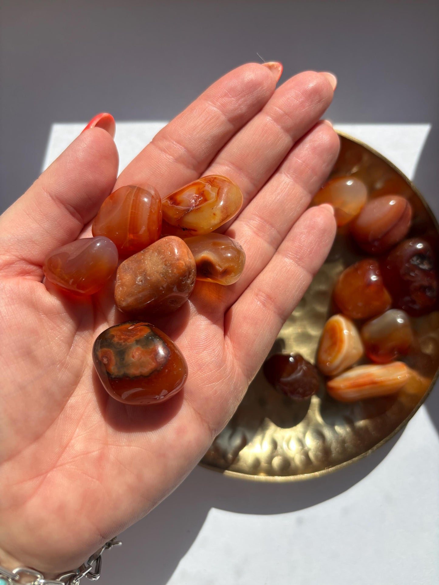 Carnelian Tumble | Crystal Tumblestone | Crystal Healing | High Quality Polished Pocket Worry Stone
