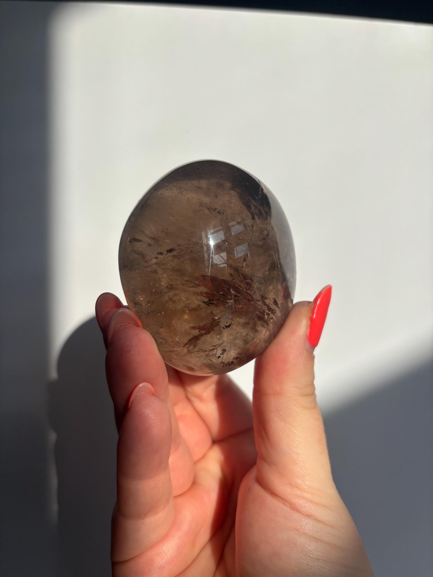 Smokey Quartz Lense | Brazilian Smoky Quartz | High Quality Polished Crystals | Crystal Healing