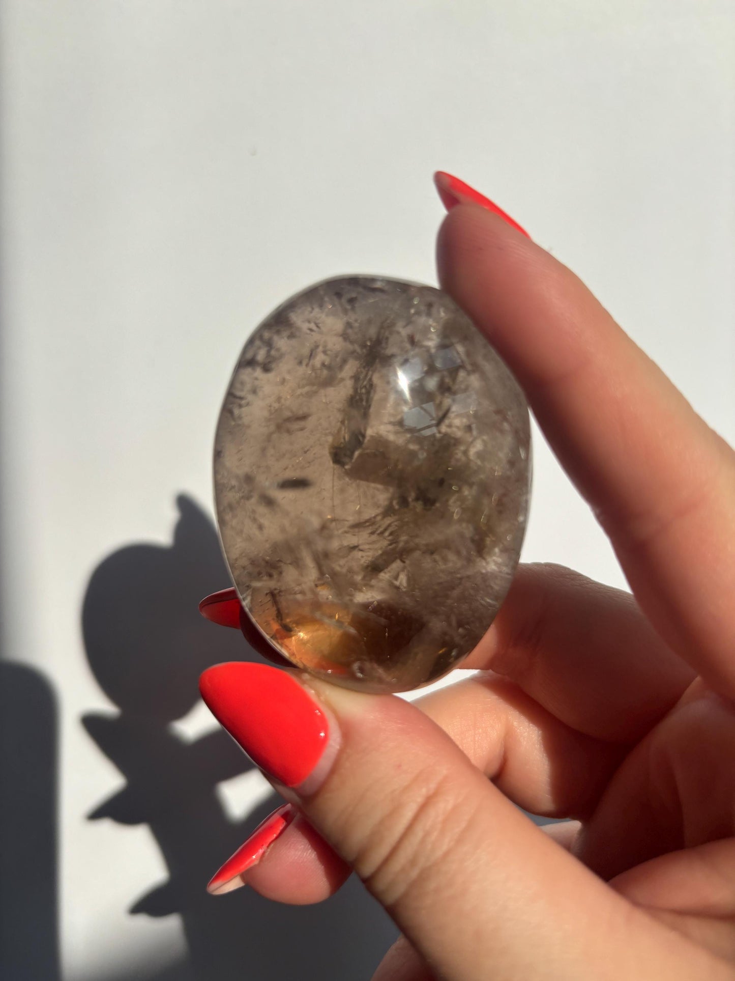 Smokey Quartz Lense | Brazilian Smoky Quartz | High Quality Polished Crystals | Crystal Healing