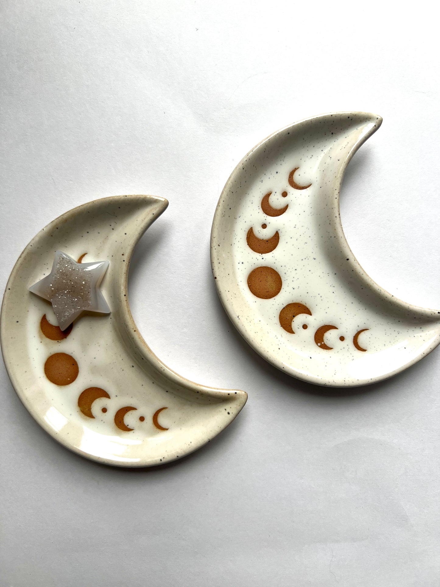 Crescent Moon Phase Ceramic Trinket Dish