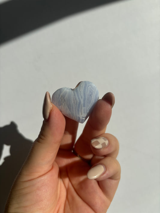 Blue Lace Agate Heart