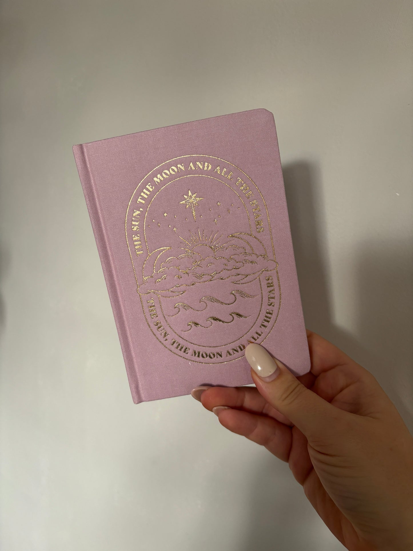 Pink Sun and Moon Fabric Notebook