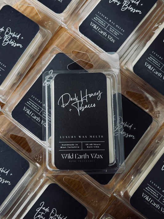 Dark Honey and Tobacco Fragranced Wax Melt Clamshell