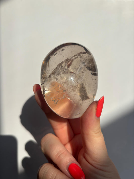 Smokey Quartz Lense | Brazilian Smoky Quartz | High Quality Polished Crystals | Crystal Healing