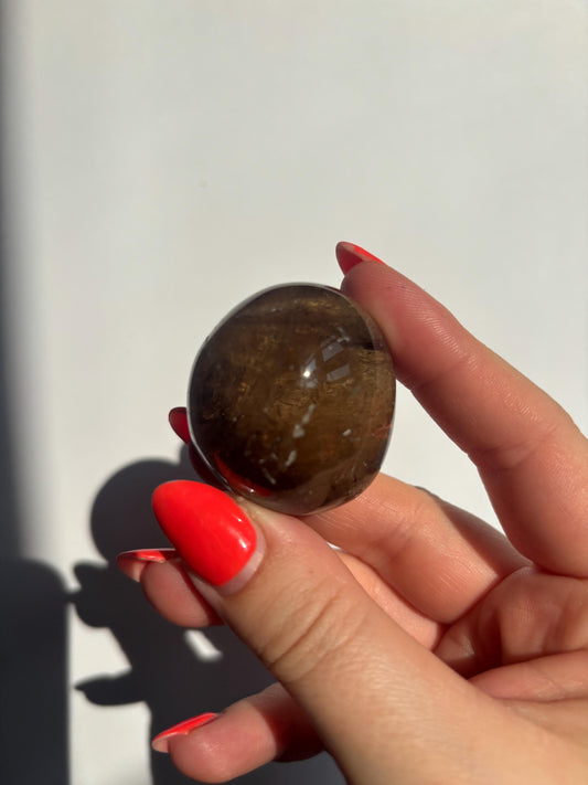 Smokey Quartz Lense | Brazilian Smoky Quartz | High Quality Polished Crystals | Crystal Healing